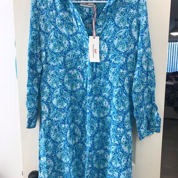 NWT Vineyard Vines XS Cover Up Dress sand dollar - Picture 3 of 8